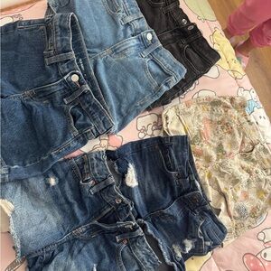 Levi's & Old Navy Kids Denim and Floral Shorts Set